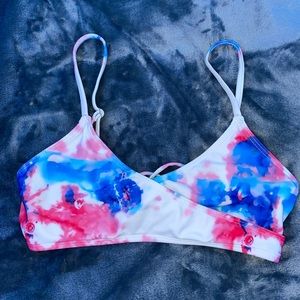 tie dye bathing suit top